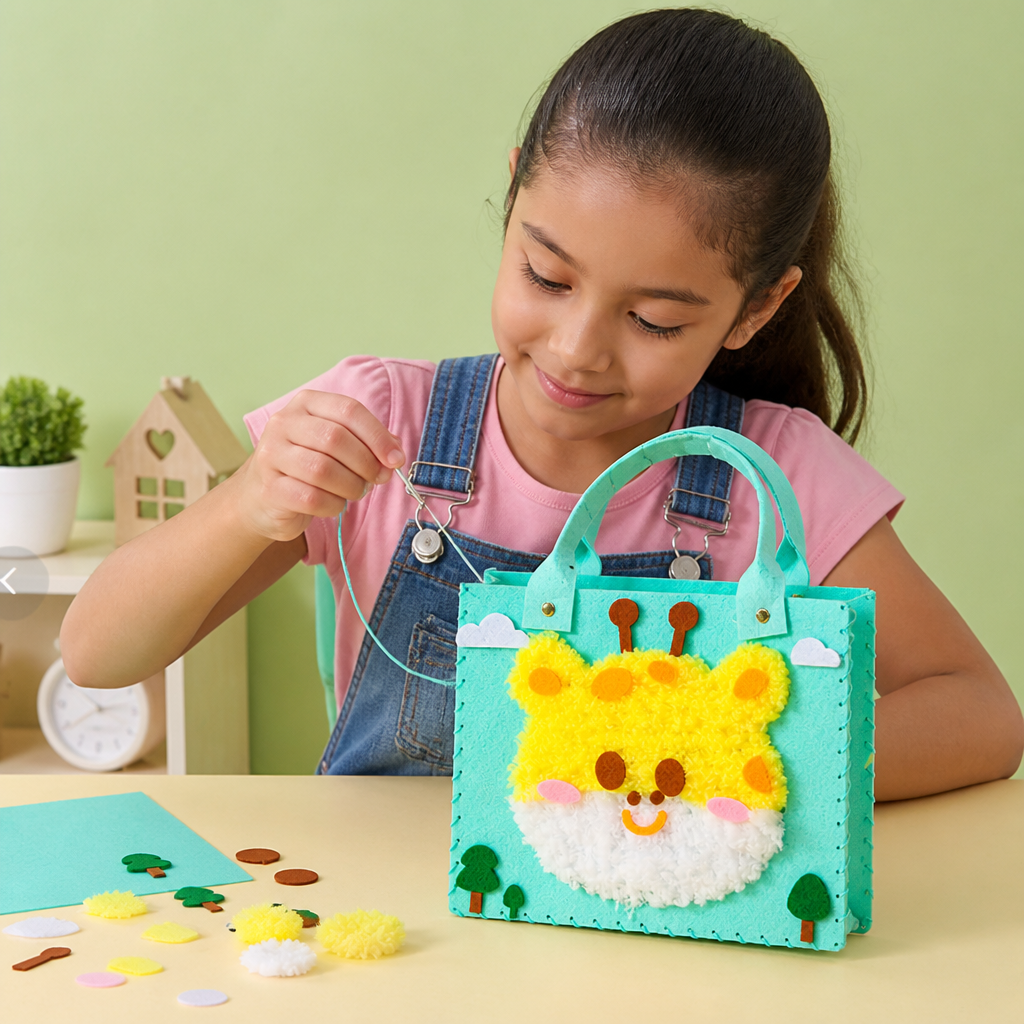 Set De Manualidades DIY De Bolsos De Peluche Para Niños