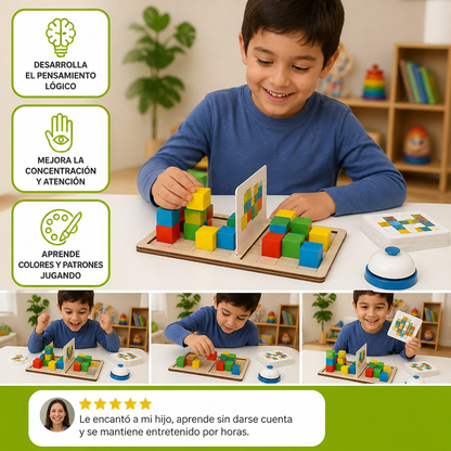 Rompecabezas 3D con bloques para combinar colores