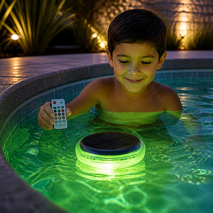 Luz LED solar flotante con control remoto