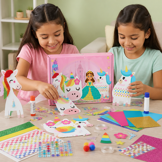 Caja de manualidades de papel para niños – 20 proyectos DIY sencillos con pegamento, cinta adhesiva y sobres para niños de 3 a 10 años