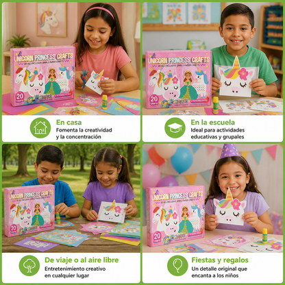 Caja de manualidades de papel para niños – 20 proyectos DIY sencillos con pegamento, cinta adhesiva y sobres para niños de 3 a 10 años