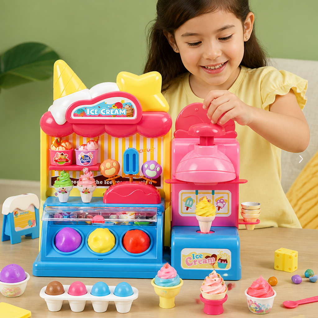 Set de juego DIY para crear helados con plastilina moldeable