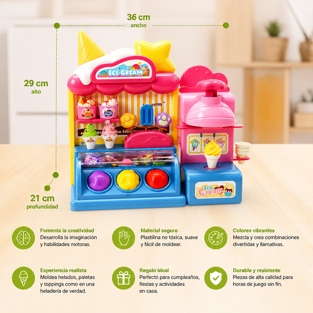 Set de juego DIY para crear helados con plastilina moldeable