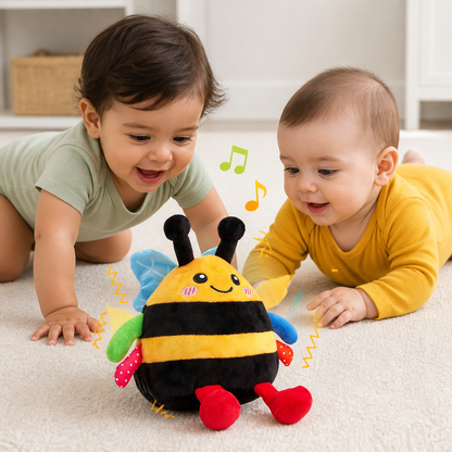 Abejita de peluche musical interactiva para jugar boca abajo