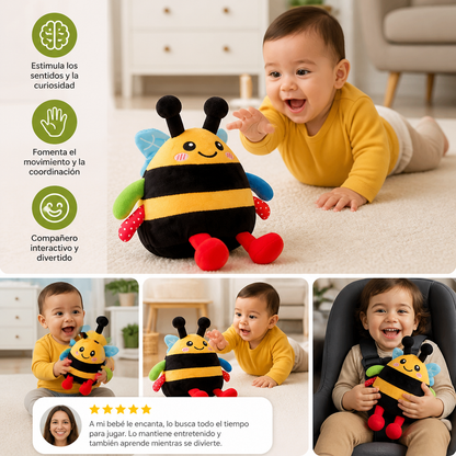 Abejita de peluche musical interactiva para jugar boca abajo