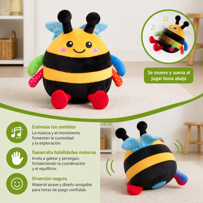Abejita de peluche musical interactiva para jugar boca abajo
