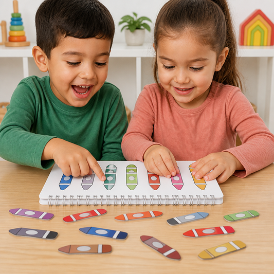 Libro de actividades Montessori – Libro educativo reutilizable para niños en edad preescolar