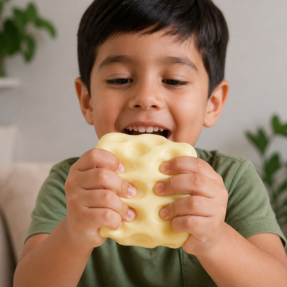 Pelota antiestrés de queso suave – Juguete Fidget ASMR suave y moldeable para aliviar el estrés y la ansiedad