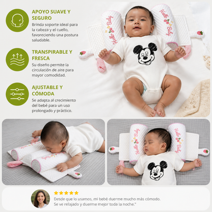Almohada ajustable para bebé con relleno de mijo