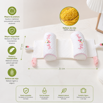 Almohada ajustable para bebé con relleno de mijo
