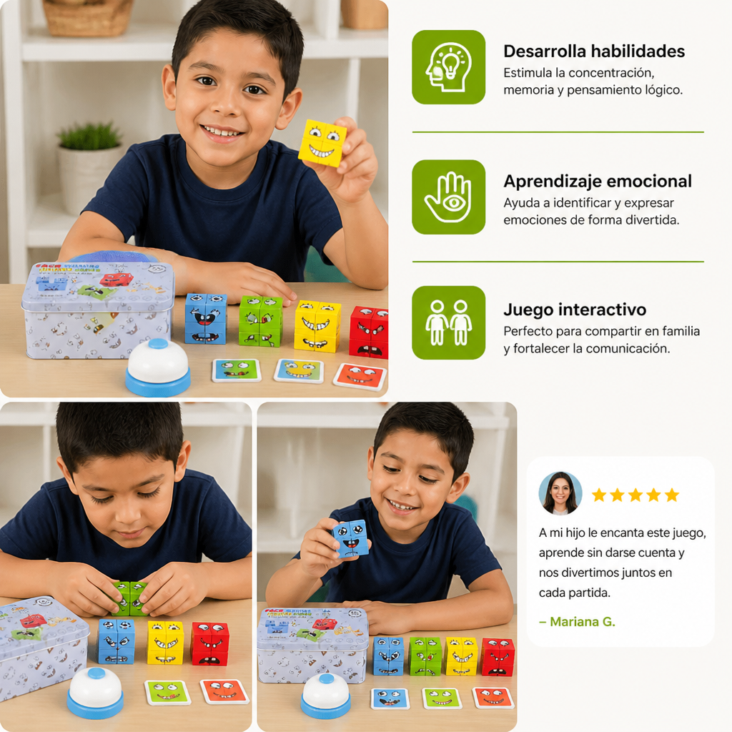 Cubo de rompecabezas de caras – Juego de puzzle de rostros