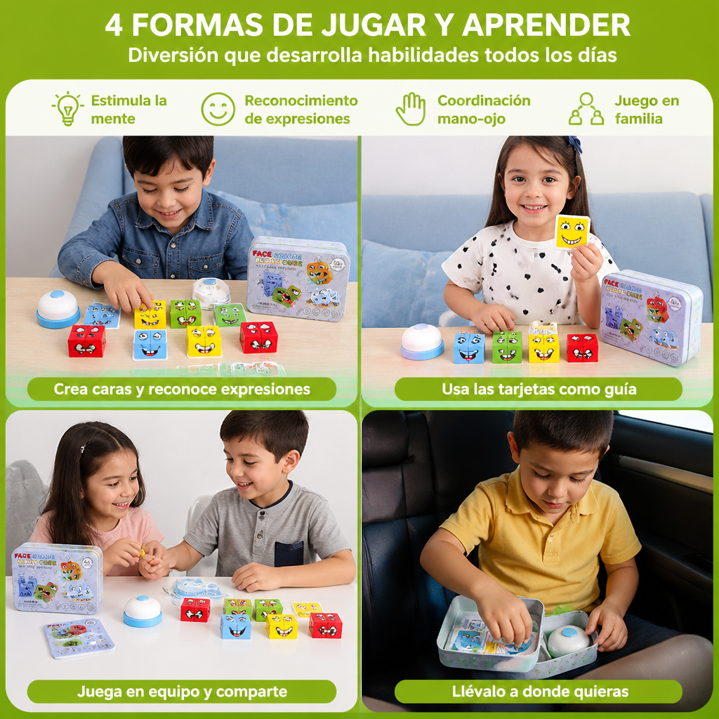 Cubo de rompecabezas de caras – Juego de puzzle de rostros