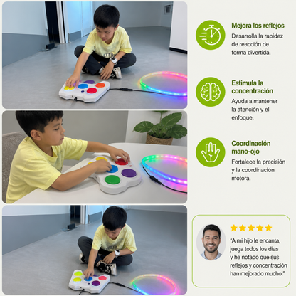 “Light Defense Challenge” – Juego interactivo de reflejos con luces LED