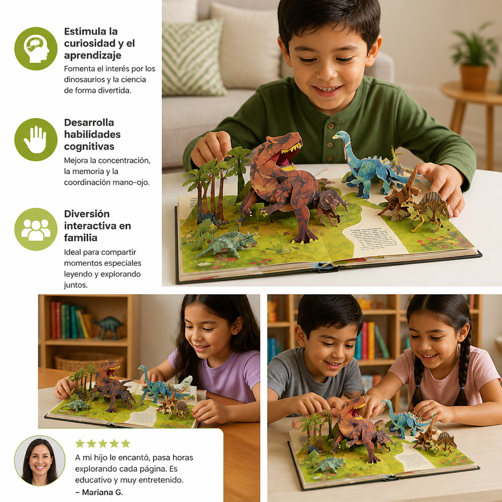 Enciclopedia Pop-Up 3D Interactiva de Dinosaurios