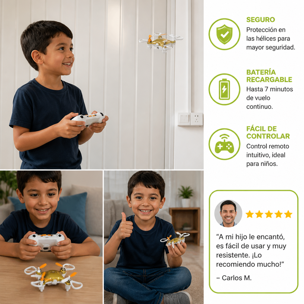 Mini Dron – Avión de Acrobacias Teledirigido para Niños