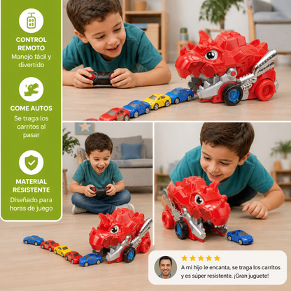 Camión Come Autos de Dinosaurio Teledirigido