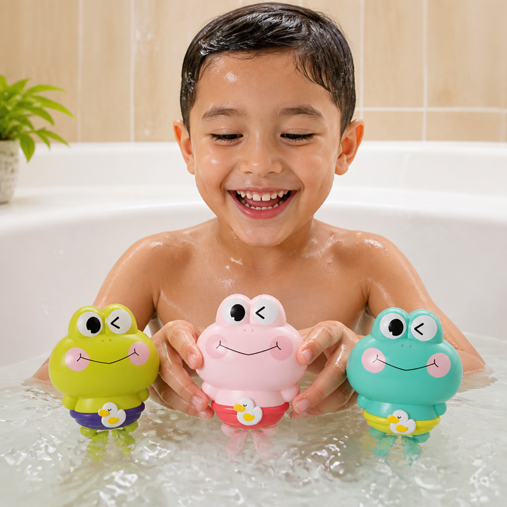 Rana De Baño Flotante Adorable De Cuerda Para Niños