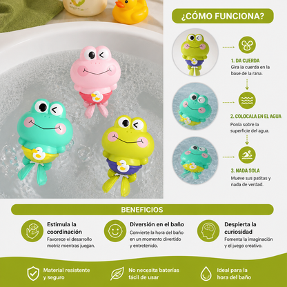 Rana De Baño Flotante Adorable De Cuerda Para Niños
