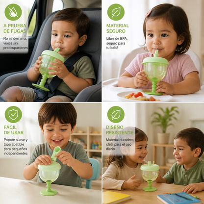 Vaso De Entrenamiento Para Bebés A Prueba De Fugas Con Popote