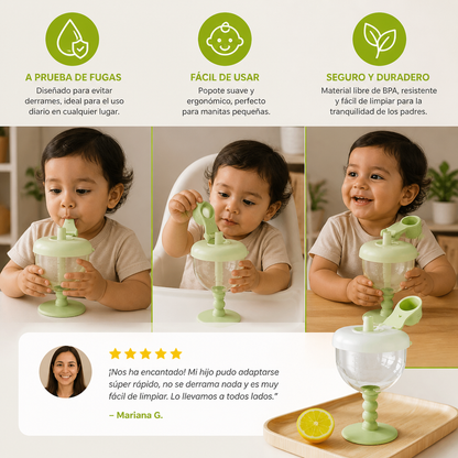 Vaso De Entrenamiento Para Bebés A Prueba De Fugas Con Popote