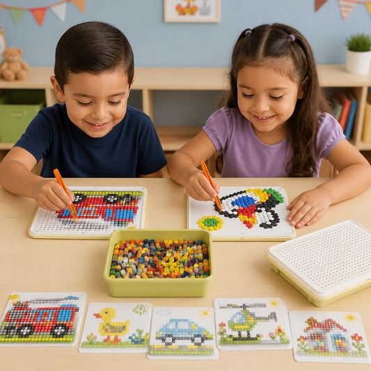 Juego Educativo Montessori Con Mosaico De Piezas Para Insertar