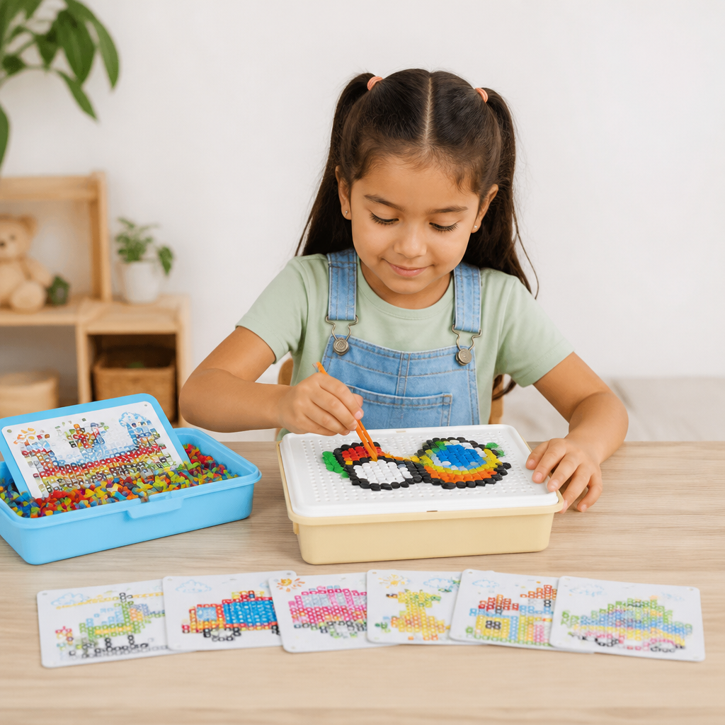 Juego Educativo Montessori Con Mosaico De Piezas Para Insertar