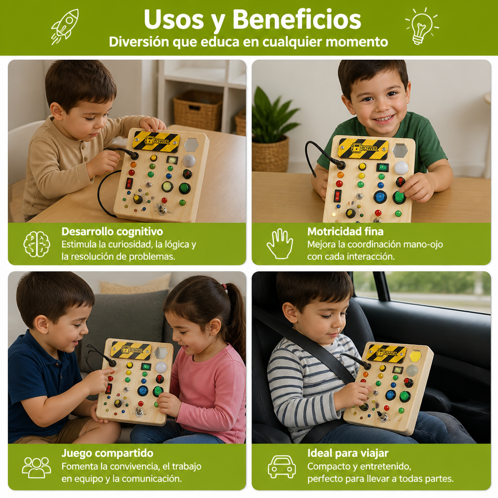 Tablero De Aprendizaje Montessori Interactivo Para Niños