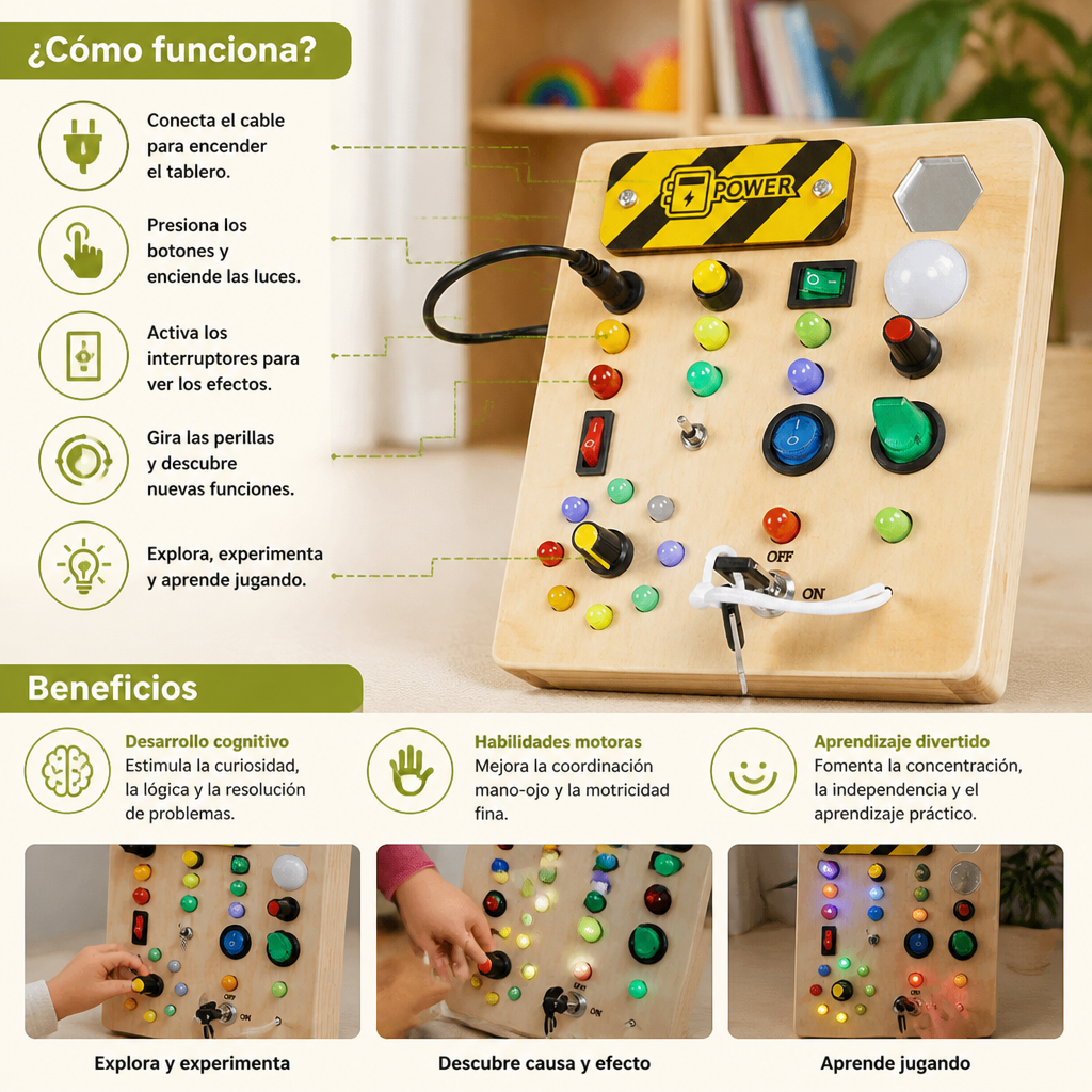 Tablero De Aprendizaje Montessori Interactivo Para Niños