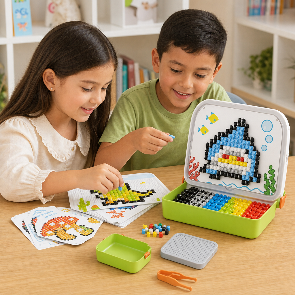 Set De Rompecabezas De Mosaico Montessori Para Niños Con Hongos Y Clavijas De Inserción