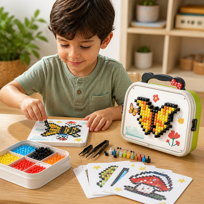 Set De Rompecabezas De Mosaico Montessori Para Niños Con Hongos Y Clavijas De Inserción