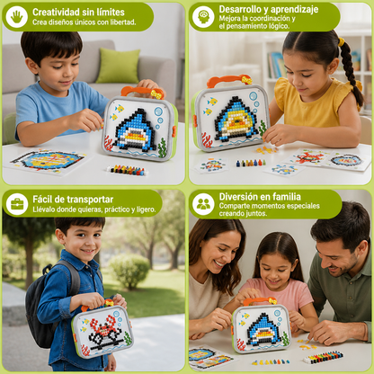 Set De Rompecabezas De Mosaico Montessori Para Niños Con Hongos Y Clavijas De Inserción