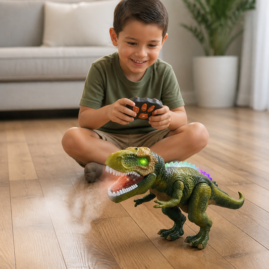 Dinosaurio T-Rex Caminante A Control Remoto – Dinosaurio RC Con Neblina, Luces Y Sonido