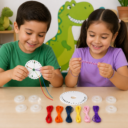 Set De Manualidades DIY De Pulseras Kumihimo Para Niños