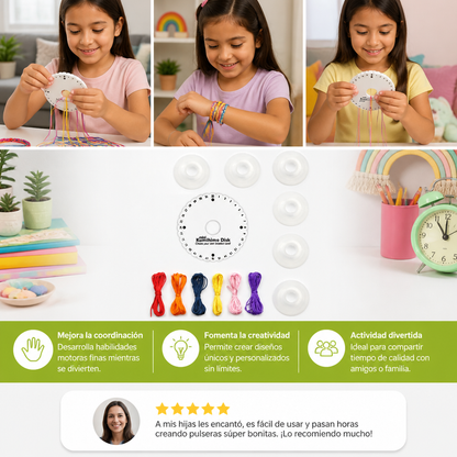 Set De Manualidades DIY De Pulseras Kumihimo Para Niños