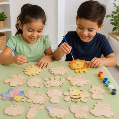 Set De Manualidades DIY De Madera Para Pintar Y Jugar Para Niños