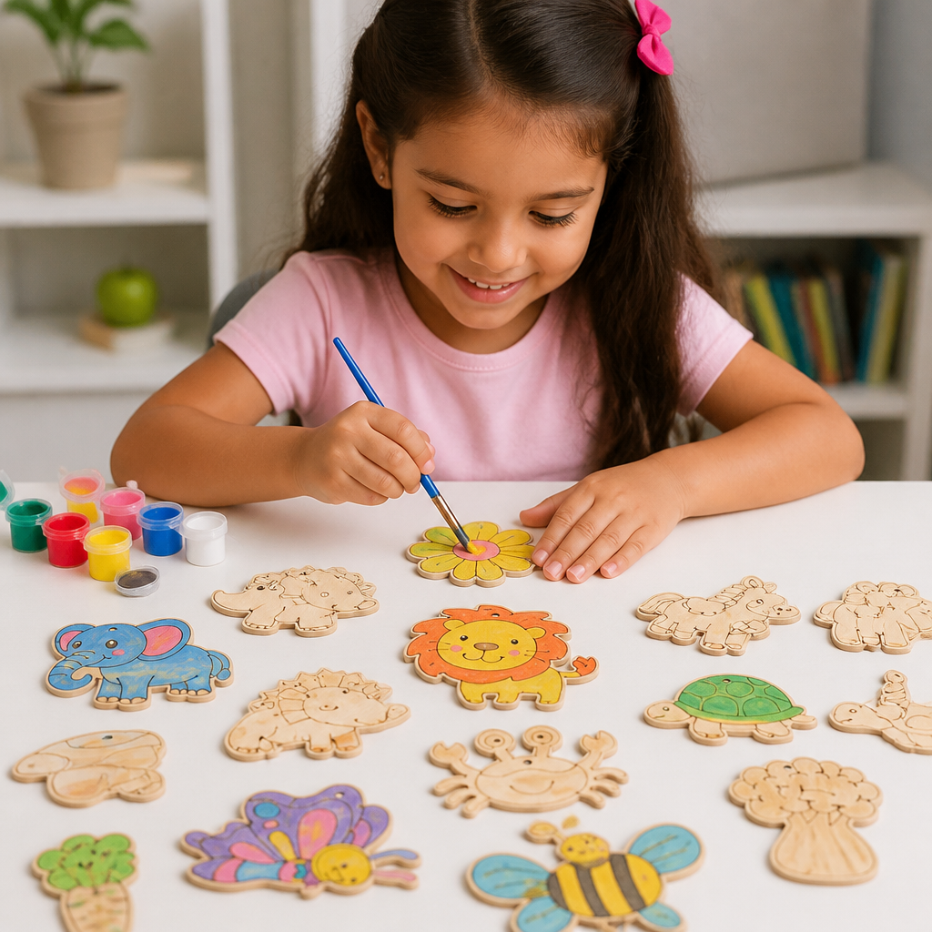 Set De Manualidades DIY De Madera Para Pintar Y Jugar Para Niños