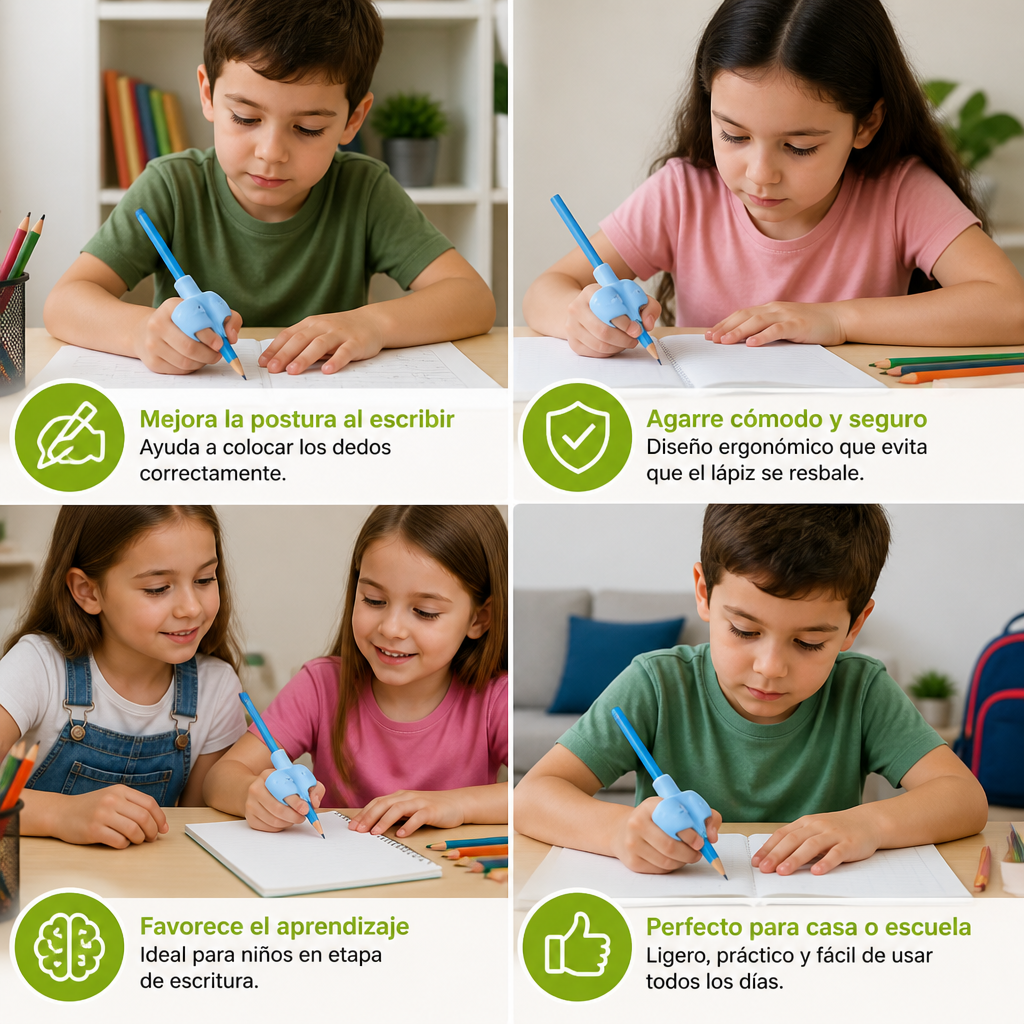 Guías Ergonómicas De Silicona Para Lápices