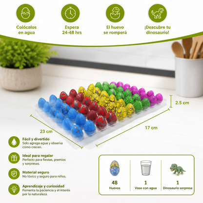 Set De Huevos De Dinosaurio Que Eclosionan – Huevos De Dinosaurio Que Crecen En Agua Con Sorpresa