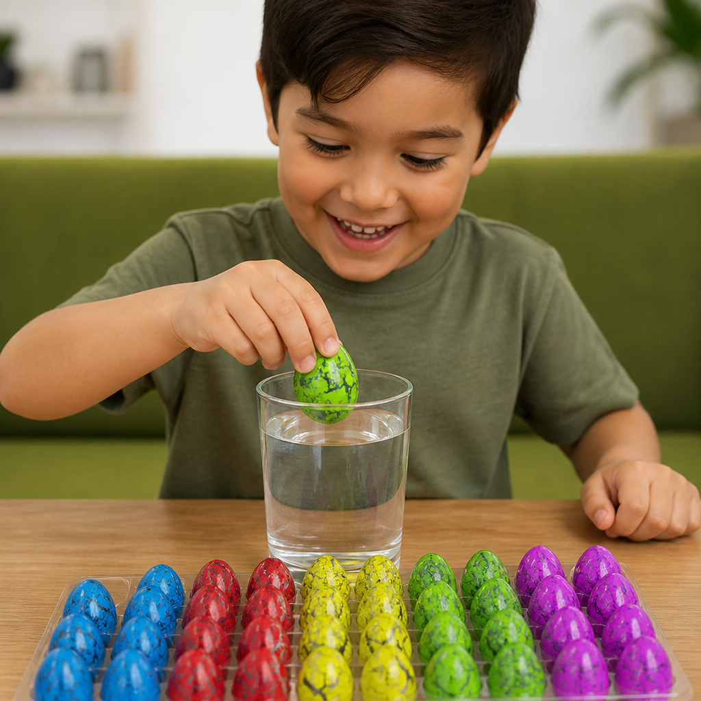 Set De Huevos De Dinosaurio Que Eclosionan – Huevos De Dinosaurio Que Crecen En Agua Con Sorpresa