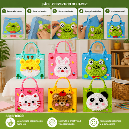 Set De Manualidades DIY De Bolsos De Peluche Para Niños