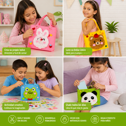 Set De Manualidades DIY De Bolsos De Peluche Para Niños