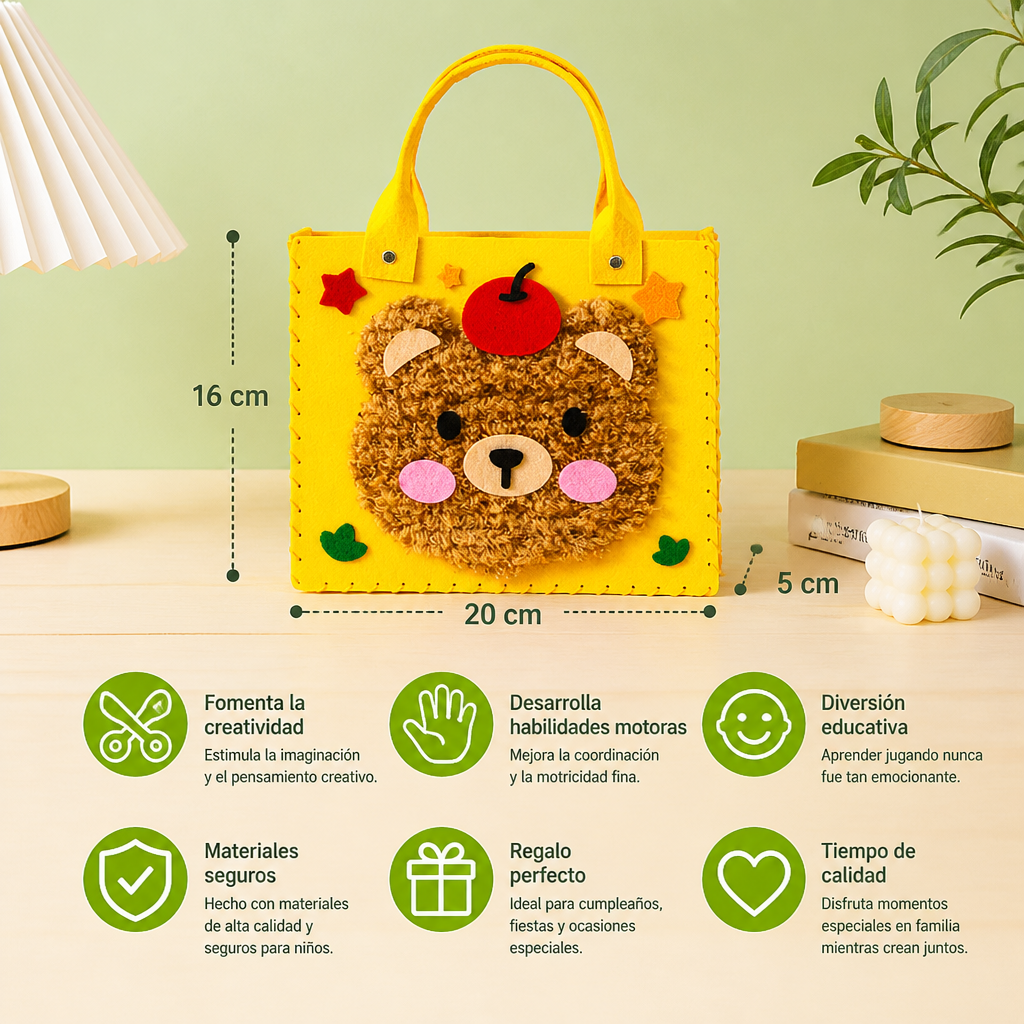 Set De Manualidades DIY De Bolsos De Peluche Para Niños