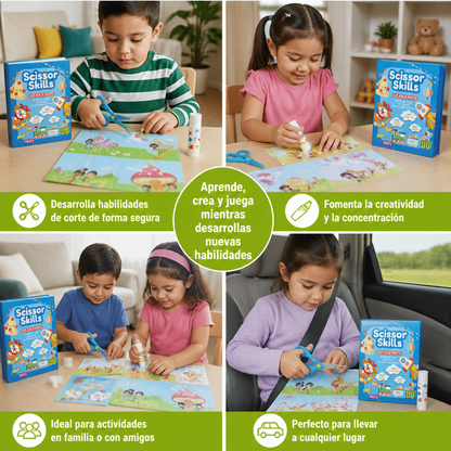 Libro De Práctica Con Tijeras Para Niños – Entrenamiento Seguro De Corte Con Tijeras Infantiles