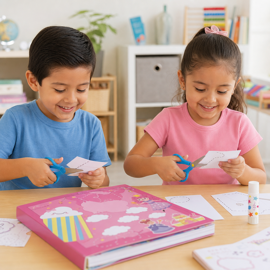 Libro De Práctica Con Tijeras Para Niños – Entrenamiento Seguro De Corte Con Tijeras Infantiles