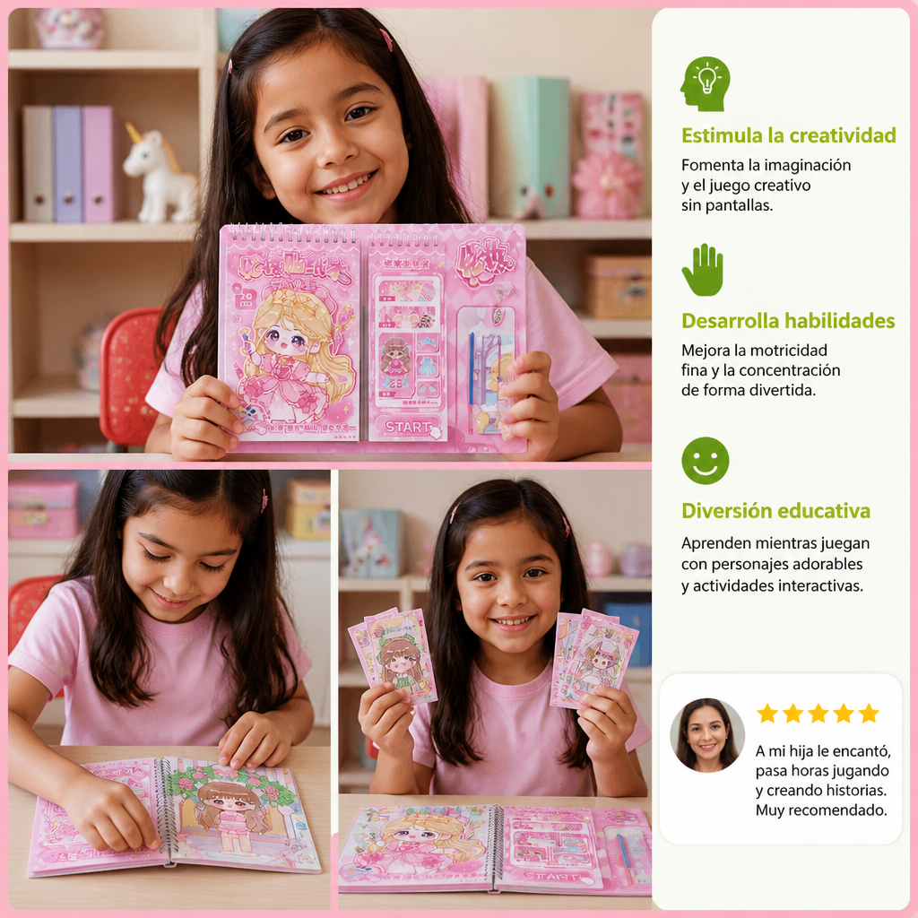 Libro De Pegatinas De Vestir Princesas – Diversión Creativa Con Stickers Para Niños