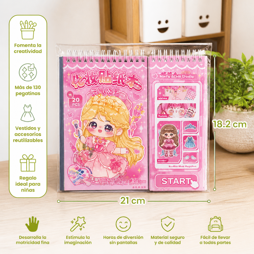 Libro De Pegatinas De Vestir Princesas – Diversión Creativa Con Stickers Para Niños