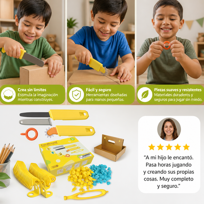 Set De Herramientas De Construcción De Cartón Para Niños