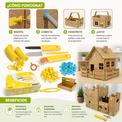 Set De Herramientas De Construcción De Cartón Para Niños