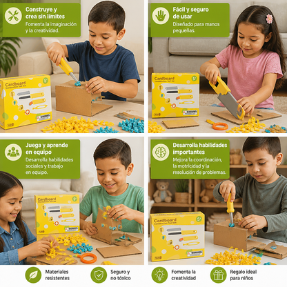 Set De Herramientas De Construcción De Cartón Para Niños