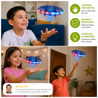 Dron OVNI Volador LED Controlado Por Movimiento
